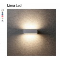 Aplica LED de exterior LIMA 9W alb maro gri inchis iluminare sus jos IP54 lumina calda