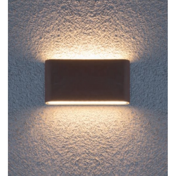 Aplica LED de exterior POCKET 12W gri maro inchis alb mat iluminare sus jos lumina calda IP54