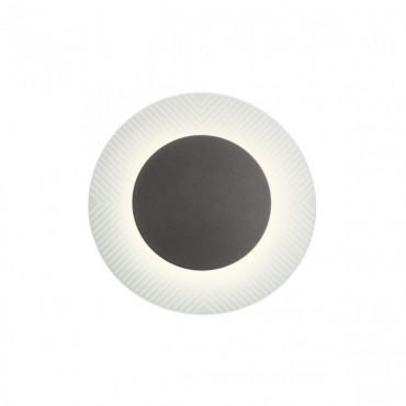 Aplica LED decorativa 7W TATOO 330mm iluminare indirecta negru mat lumina calda IP20