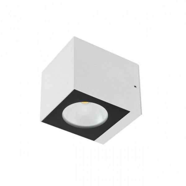 Aplica LED de exterior TEKO 12W 91mm alb mat iluminare sus jos lumina calda IP65