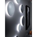 Aplica LED decorativa 6W UMBRA 160mm iluminat indirect alb negru mat lumina calda CRI90