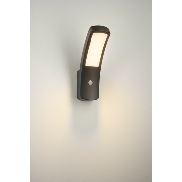 Aplica LED de perete cu senzor 12.5W Liva SCHRACK antracit lumina calda