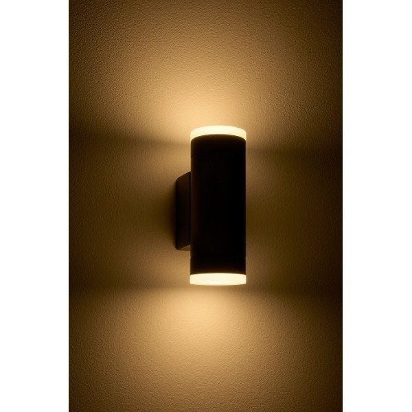 Aplica LED de perete 11.5W Vida SCHRACK iluminare sus/jos antracit lumina calda IP54