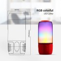 Lampa LED de birou inteligenta RGB WiFi rosie cu boxa portabila 2*3W cu bluetooth USB intrare AUX si micro card SD