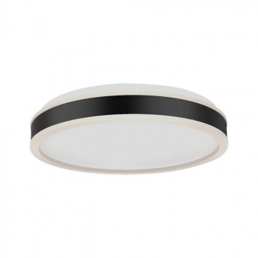Plafoniera LED Designer 42W rotunda 500mm corp alb negru dimabila lumina neutra IP20