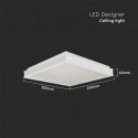 Plafoniera LED Designer 18W patrata 350mm corp alb lumina neutra IP20