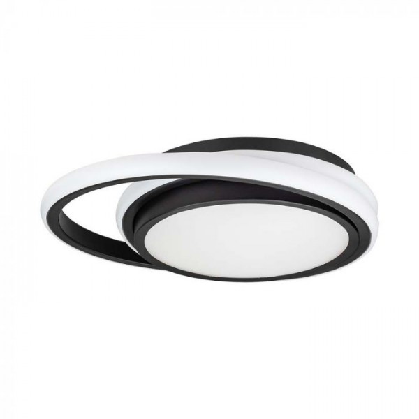 Plafoniera LED Designer 24W dubla rotunda finisaj alb negru lumina neutra IP20