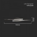 Plafoniera LED Designer 12W 945mm lumina calda si finisaj negru IP20