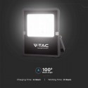 Proiector LED 12W corp negru cu panou solar 100W si telecomanda cu functii multiple IP65