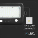 Proiector LED 10W cu senzor PIR panou solar si port USB corp negru lumina neutra IP65