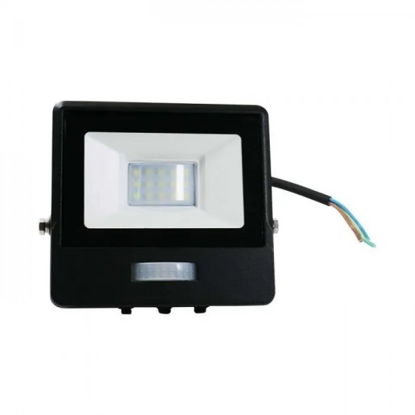 Proiector LED cu senzor 10W Cip SAMSUNG Corp Negru Alb cablu 1m