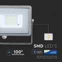 Proiector LED 20W Cip Samsung Corp Gri Alb Neutru