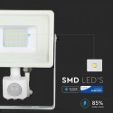 Proiector LED cu senzor 20W Cip SAMSUNG Corp Alb Alb Neutru
