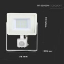 Proiector LED cu senzor 30W Cip SAMSUNG Corp Alb Alb Rece