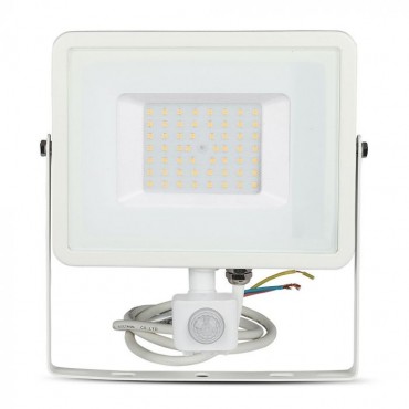 Proiector LED cu senzor 50W Cip SAMSUNG Corp Alb Alb Rece