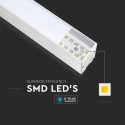 Corp de iluminat cu LED interconectabil suspendat 40W CIP SAMSUNG 120cm Corp Alb lumina neutra IP20
