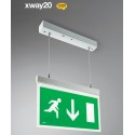Lampa LED de siguranta 2W XWAY autonomie 3h montaj suspendat IP20