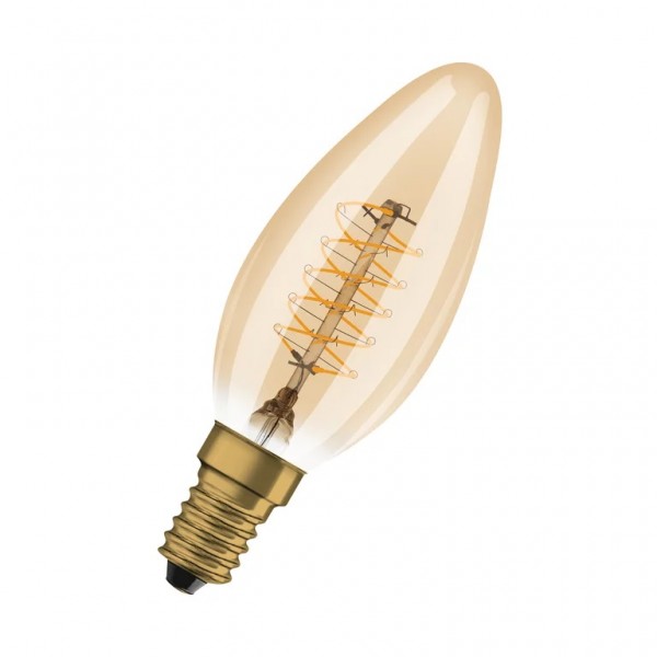 Bec LED filament clasic amber 3.4W OSRAM Vintage 1906 B25 E14 dimabil lumina calda 2200K
