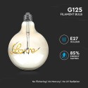 Bec LED 5W E27 Filament LOVE G125 fumuriu 