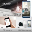 Bec LED smart 10W E27 compatibil cu Google Home si Amazon Alexa RGB-WW-CW