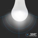 Bec LED inteligent 11W E27 cu senzor microunde Alb Cald