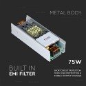 Sursa Metal Slim pentru banda LED 75W 12V 6A