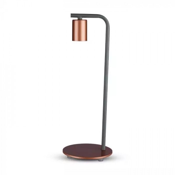 Lampa de birou designer bronz cu soclu E27 si intrerupator