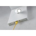 Aplica LED AGOS orientabila cu polita 6W+3.2W negru alb mat lumina calda cu intrerupator si port USB IP20