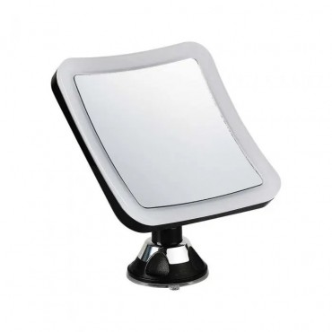 Oglinda cosmetica cu lumina LED 3.2W cu stativ baterii 3xAA corp negru IP44 lumina rece