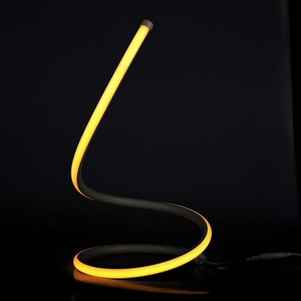 Lampa LED de birou Neagra Designer 20W cu cablu si intrerupator Alb Cald 