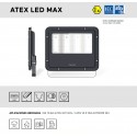 Proiector ATEX LED MAX Airfal 50W zona 2/22 UGR<19 lumina neutra IP66