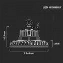 Lampa industriala LED 100W Cip SAMSUNG 120lm/W 120 de grade