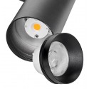 Proiector LED 15W pe sina MEVIA Schrack negru 30 grade lumina calda CRI90 IP20