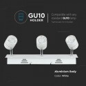 Corp iluminat LED 3 x GU10 aparent Alb 