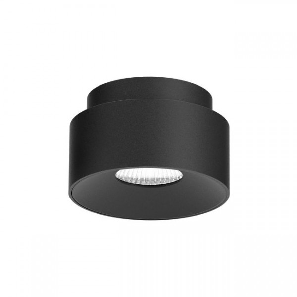 Plafoniera LED 12W+3W rotunda 114mm XRIM corp negru iluminare directa indirecta CRI90 IP40
