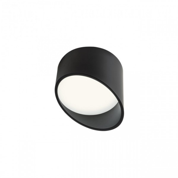 Plafoniera LED 12W UTO rotunda 120mm aluminiu alb negru mat lumina calda IP20