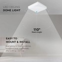 Plafoniera LED patrata 15W 100lm/W cip Samsung lumina rece IP44