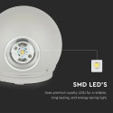 Aplica LED 6W glob Corp Gri Alb Cald