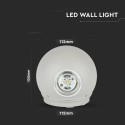 Aplica LED 6W glob Corp Gri Alb Cald