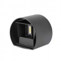 Aplica LED 6W rotunda cip BRIDGELUX Corp Negru Alb Cald