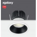 Spot LED 24W rotund XGALAXY 110mm corp alb inel decorativ negru alb crom auriu 36 grade IP40