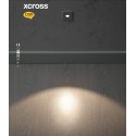 Spot LED XCROSS 3W incastrat in perete patrat alb negru CRI95 IP20