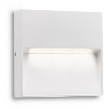 Spot LED etans EVEN 3W aplicat pe perete patrat alb mat gri inchis lumina calda IP54