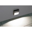 Spot LED etans EVEN 9W aplicat pe perete patrat alb mat gri inchis lumina calda IP54