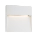 Spot LED etans EVEN 9W aplicat pe perete patrat alb mat gri inchis lumina calda IP54
