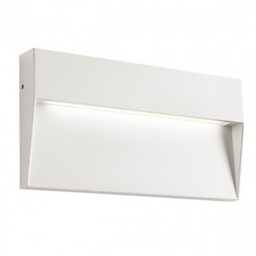 Spot LED etans LANDER 6W aplicat pe perete dreptunghiular 210mm alb mat lumina calda IP54