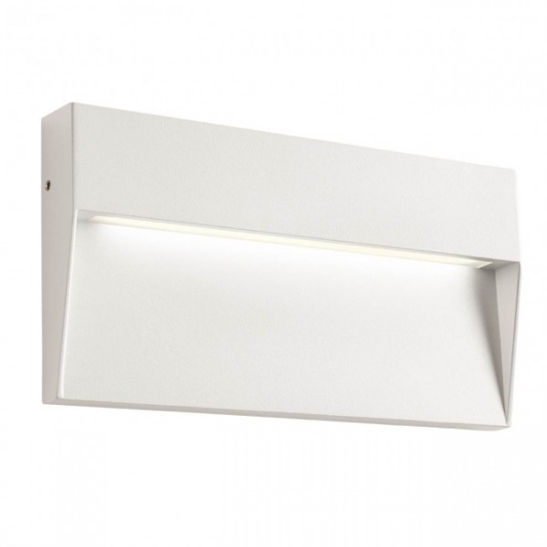 Spot LED etans LANDER 6W aplicat pe perete dreptunghiular 210mm alb mat lumina calda IP54