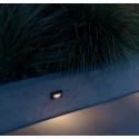 Spot LED etans POLIFEMO 8W aplicat pe perete dreptunghiular alb mat gri maro inchis lumina calda IP65