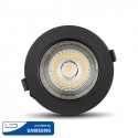 Spot LED orientabil 30W Rotund cip SAMSUNG cu reflector si rama neagra Alb Rece