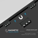 Spot LED liniar magnetic 3W Corp Negru Alb Cald